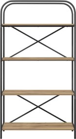 vidaXL Ράφι Βιβλίων 4 επιπέδων 80 x 30 x 146 εκ Επεξεργασμένο ξύλο