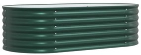vidaXL Υπερυψωμένη Ζαρντινιέρα Πράσινο 160 x 80 x 44 cm Ατσάλι