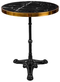 Τραπέζι μαρμάρινο Andeket μαντέμι σε μαύρη-χρυσή απόχρωση  Φ57x72εκ 57x57x72 εκ.