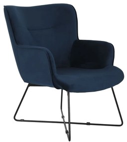 Κάθισμα DKD Home Decor Μπλε Μαύρο Μέταλλο 68 x 76 x 90 cm