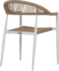 ΠΟΛΥΘΡΟΝΑ ΑΛΟΥΜΙΝΙΟΥ GRET HM5854.01 ΛΕΥΚΗ PE RATTAN ΜΠΕΖ 56x55,5x78Υεκ.