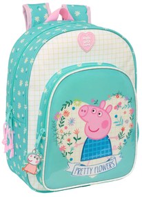 Σχολική Τσάντα Peppa Pig Pretty flowers Κίτρινο Μέντα 26 x 34 x 11 cm