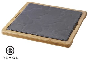 BASALT &quot;MATT SLATE&quot; SQUARE PLATE 25CM ΣΕΤ 6 τμχ - Espiel