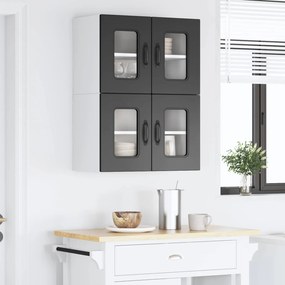 vidaXL Πάνελ πλυντηρίου πιάτων Kalmar 2 pcs Μαύρο Επεξεργασμένο Ξύλο