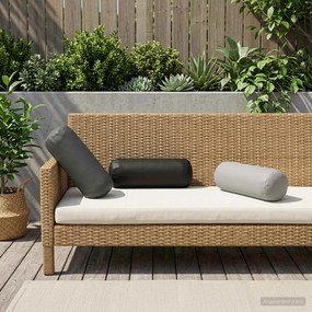 vidaXL Κάλυμμα Μαξιλαριού 2 pcs HEERLEN Γκρι Ø 15 x 40 εκ Πολυεστέρας