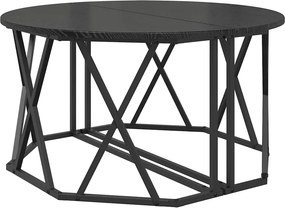 vidaXL Τραπεζάκι σαλονιού Μαύρη Οξυά 80 x 80 x 42 cm