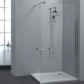 Σταθερό Πάνελ Καμπίνας Ντουζιέρας Free FRE190200 6mm Clear-Chrome Karag 90x200cm Αλουμίνιο,Γυαλί