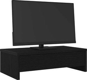 vidaXL Βάση Οθόνης με Συρτάρια Μαύρη Δρυς 50x27x15 εκ. από Τεχνητό Ξύλο