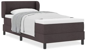 vidaXL Κρεβάτι box spring με στρώμα με στρώμα Σκούρο καφέ Σκούρο καφέ