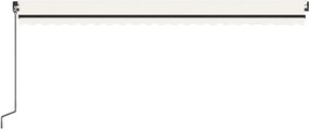 vidaXL Αναδιπλούμενη τέντα Κρεμ 500 x 300 εκ Πολυεστέρας