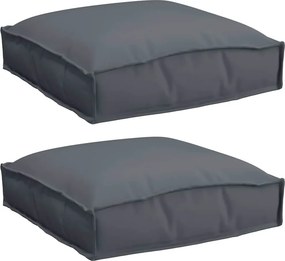 vidaXL Μαξιλάρι 2 τμχ. Ύφασμα Όξφορντ Ανθρακί 40 x 40 x 8 εκ.