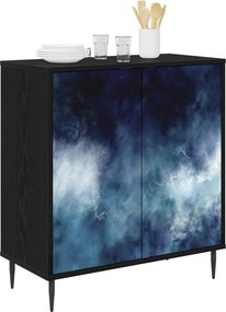 vidaXL Πλαϊνό γραφείο RAALTE Μαύρη Δρυς 69 x 33 x 76 εκ.