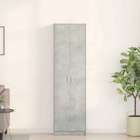 vidaXL Ντουλάπι Σκυρόδεμα Γκρι 55 x 25 x 189 εκ. Επεξεργασμένο ξύλο