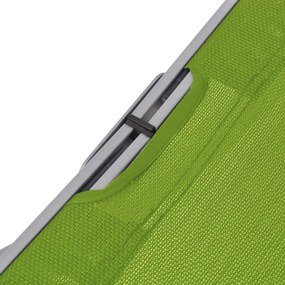 Ξαπλώστρες Πτυσσόμενες 2 τεμ. Πράσινες από Textilene - Πράσινο