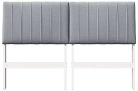 vidaXL Ταπετσαρισμένο κεφαλάρι Ανοιχτό γκρι 140 cm