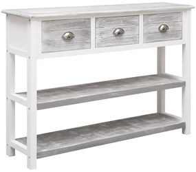 vidaXL Μπουφές Αντικέ Γκρι 108 x 30 x 76 εκ. από Μασίφ Ξύλο Παυλώνιας