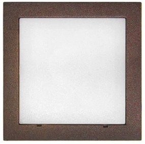 Απλίκα Φωτιστικό Τοίχου 16 LED 1W IP54 Στεγανό Τετράγωνο Lumen-3-97338100-Σκουριασμένο 3-97338100