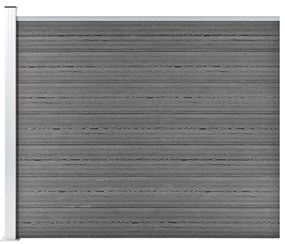 vidaXL Πάνελ Περίφραξης Γκρι 175 x 146 εκ. από WPC