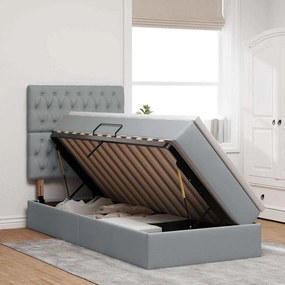 vidaXL Κρεβάτι με αποθηκευτικό χώρο και στρώμα 90 x 190 cm Πολυεστέρας