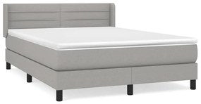 ΚΡΕΒΑΤΙ BOXSPRING ΜΕ ΣΤΡΩΜΑ ΑΝΟΙΧΤΟ ΓΚΡΙ 140X200 ΕΚ. ΥΦΑΣΜΑΤΙΝΟ 3129793