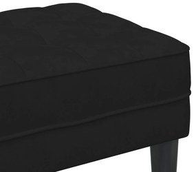 vidaXL Παγκάκι Μαύρο 113x57x39 εκ. Βελούδο