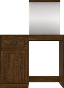 vidaXL Μπουντουάρ με Καθρέφτη Καφέ Δρυς 90x50x132,5 εκ. Επεξ. Ξύλο