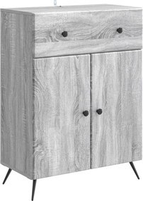 vidaXL Πλαϊνό γραφείο Γκρι Sonoma 66 x 34,5 x 90 εκ Επεξεργασμένο Ξύλο