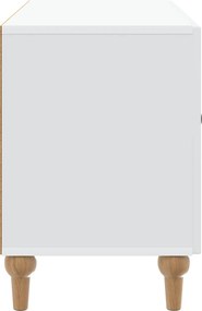 vidaXL Ντουλάπι TV Λευκό 99 x 34,5 x 50 εκ. Επεξεργασμένο Ξύλο
