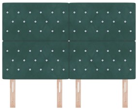 vidaXL Βελούδινο Κεφαλάρι Argyle Σκούρο πράσινο 160 cm Βελούδο