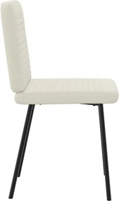 vidaXL Καρέκλες Τραπεζαρίας 2 τεμ. Κρεμ Βελούδινες