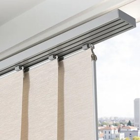 VEVOR Panel Track Blinds Extendable Track 116 to 218 cm W Trimmable Light Brown