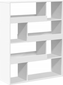 vidaXL Βιβλιοθήκη Λευκή 100x33x125,5 εκ. από Επεξεργασμένο Ξύλο
