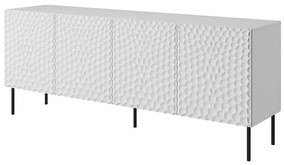 Μπουφές Holes 162581299 190x41x75cm White-Black Μοριοσανίδα, Μέταλλο