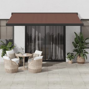 Τέντα Πτυσσόμενη Αυτόματη Καφέ 450x300 εκ. - Καφέ