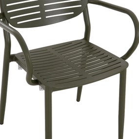 ΠΟΛΥΘΡΟΝΑ ΤΡΑΠΕΖΑΡΙΑΣ HILLIARD HM6644.07 ΑΛΟΥΜΙΝΙΟ ΣΕ OLIVE GREEN 58x52x78Υεκ