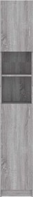 vidaXL Ντουλάπι Μπάνιου Γκρι Sonoma 32x25,5x190 εκ. Επεξεργασμένο Ξύλο