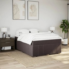 ΚΡΕΒΑΤΙ BOXSPRING ΜΕ ΣΤΡΩΜΑ ΣΚΟΥΡΟ ΚΑΦΕ 140X200 ΕΚ ΥΦΑΣΜΑΤΙΝΟ 3285480