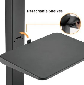 BRATECK βάση τηλεόρασης δαπέδου FS32-46, 37-75", έως 40kg, με ράφι