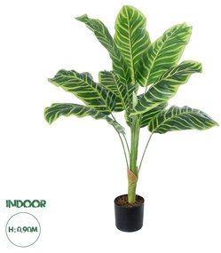 GloboStar® Artificial Garden YELLOW ZEBRA 20942 Τεχνητό Διακοσμητικό Φυτό Κίτρινη Ζέβρα Υ90cm