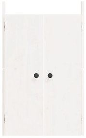 Πόρτες Κουζίνας Εξ. Χώρου Λευκές 50x9x82 εκ Μασίφ Ξύλο Πεύκου - Λευκό