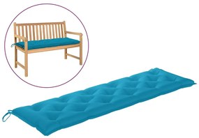 Μαξιλάρι Πάγκου Κήπου Γαλάζιο 180x50x7 εκ. Ύφασμα Oxford