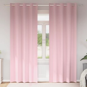 vidaXL Κουρτίνες 2 pcs Μωρουδίστικο Ροζ 245 x 140 εκ. Πολυεστέρας