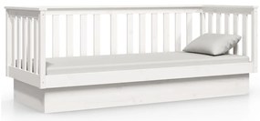 vidaXL Κρεβάτι ημέρας χωρίς στρώμα Λευκό 75x190 cm Στερεό ξύλο πεύκο