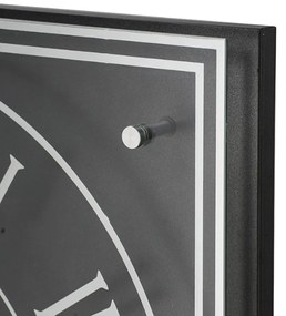 Artekko Clock Ρολόι Τοίχου με Γρανάζια Μέταλλο/Γυαλί Μαύρο (61x61x6)cm