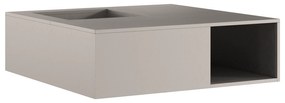 vidaXL Φωτιά με αποθήκευση ξύλων 100x100x30 εκ. Ατσάλι που καιρικά προσαρμόζεται