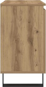 vidaXL Ντουλάπι Μπάνιου Δρυς τεχνίτης 58 x 33 x 60 εκ από Επεξεργ Ξύλο