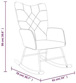 vidaXL Πολυθρόνα Κουνιστή Σχέδιο Patchwork Υφασμάτινη