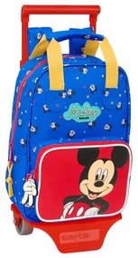Σχολική Τσάντα με Ρόδες Mickey Mouse Clubhouse Good day Μπλε 20 x 28 x 8 cm