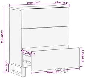 ΝΤΟΥΛΑΠΙ 60 X 34 X 75 ΕΚ. ΑΠΟ ΜΑΣΙΦ ΞΥΛΟ ΑΚΑΚΙΑΣ 377452