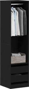 vidaXL Ντουλάπι με ράφι Μαύρη Οξυά 50 x 50 x 200 cm Επεξεργασμένο ξύλο